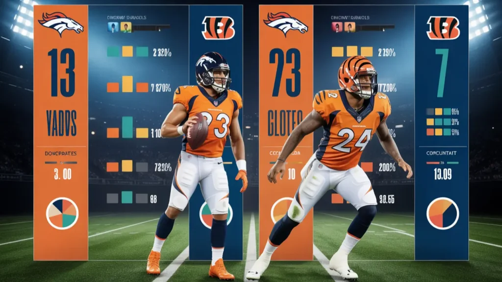Denver Broncos vs Bengals Match Player Stats