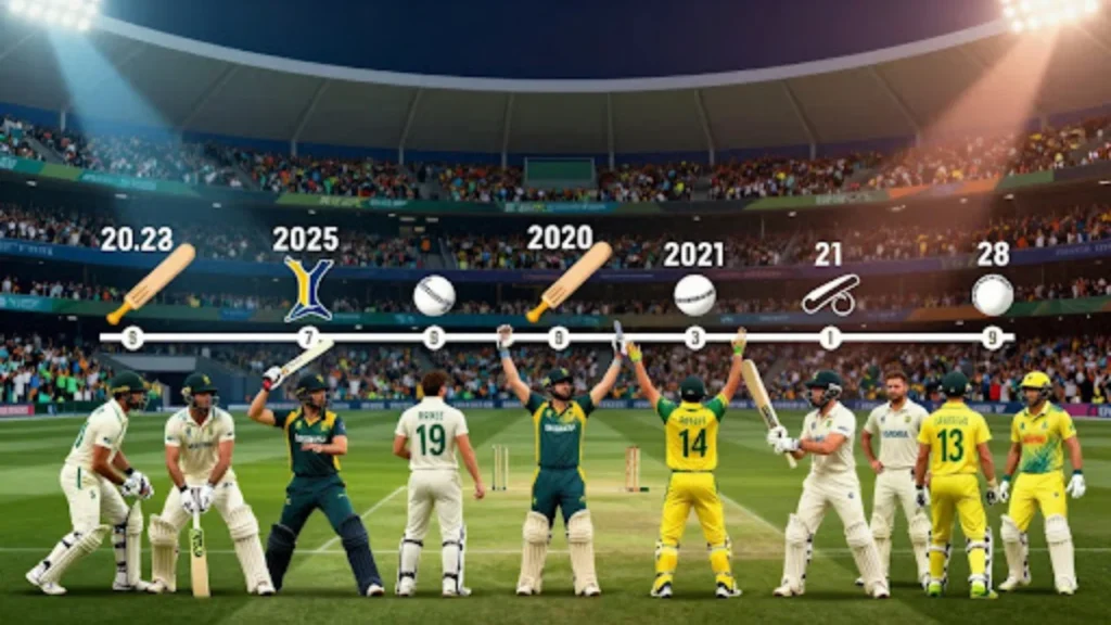 South Africa National Cricket Team vs Australian Men's Cricket Team Timeline